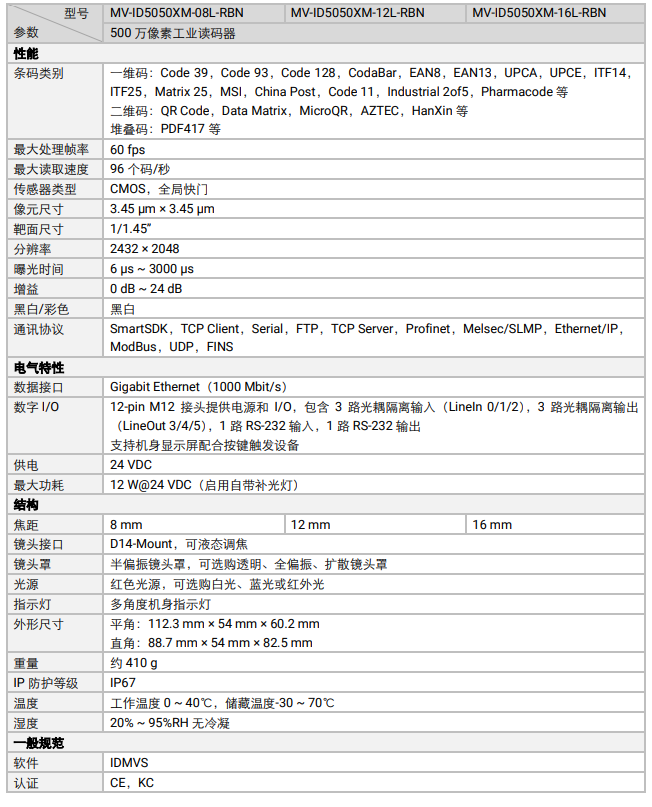 海康MV-ID5050XM-08L/12L/16L-RBN智能工業(yè)讀碼器500萬(wàn)像素.png